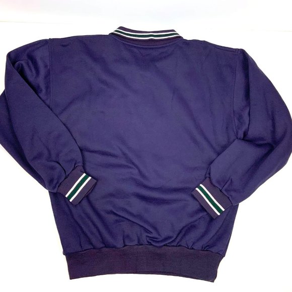 Vintage 90s Christian Dior Monsieur Quarter Button Navy Sporty Sweatshirt Sz L - Picture 14 of 16